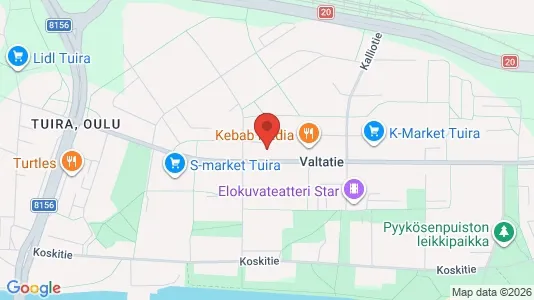 Apartments for rent i Oulu - kort over placeringen