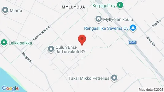 Apartments for rent i Oulu - kort over placeringen