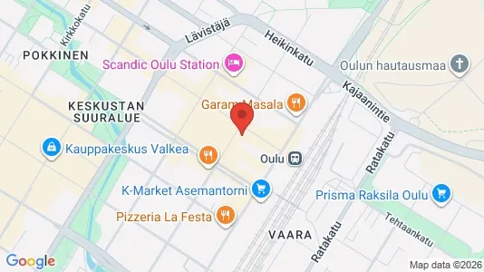 Apartments for rent i Oulu - kort over placeringen