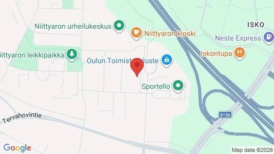 Apartments for rent i Oulu - kort over placeringen