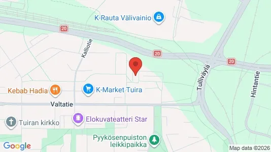 Apartments for rent i Oulu - kort over placeringen