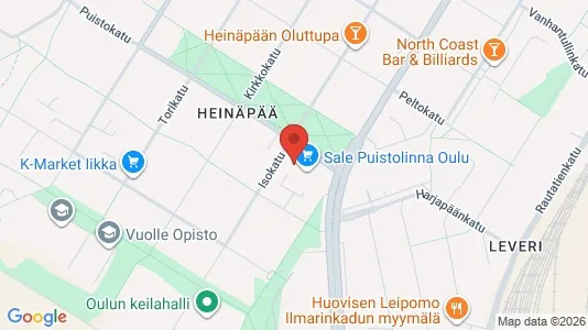 Apartments for rent i Oulu - kort over placeringen
