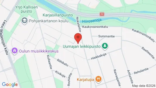 Apartments for rent i Oulu - kort over placeringen