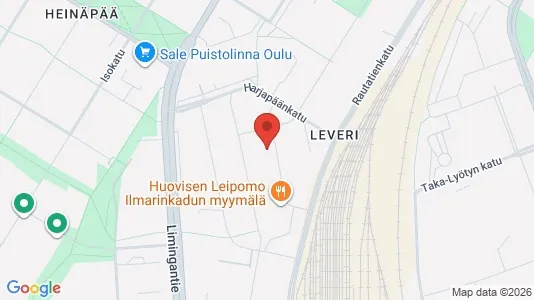 Apartments for rent i Oulu - kort over placeringen