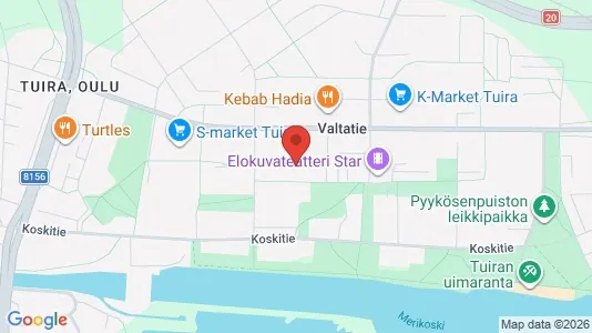Apartments for rent i Oulu - kort over placeringen