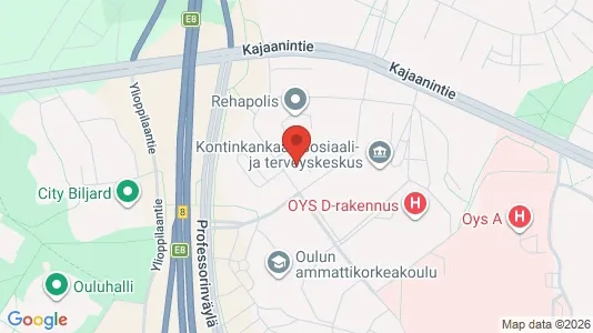 Apartments for rent i Oulu - kort over placeringen