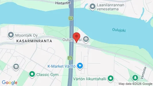 Apartments for rent i Oulu - kort over placeringen