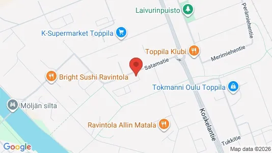 Apartments for rent i Oulu - kort over placeringen