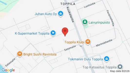 Apartments for rent i Oulu - kort over placeringen