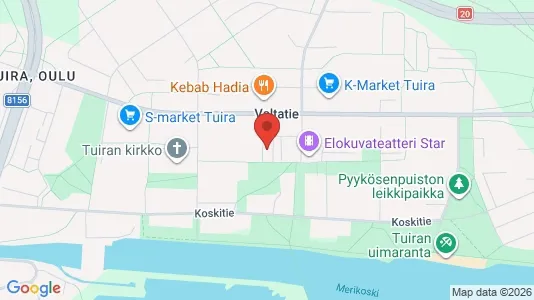 Apartments for rent i Oulu - kort over placeringen