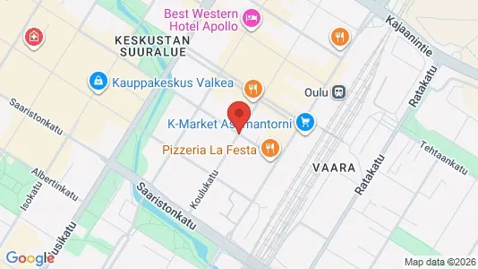 Apartments for rent i Oulu - kort over placeringen