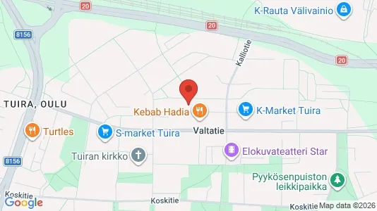 Apartments for rent i Oulu - kort over placeringen