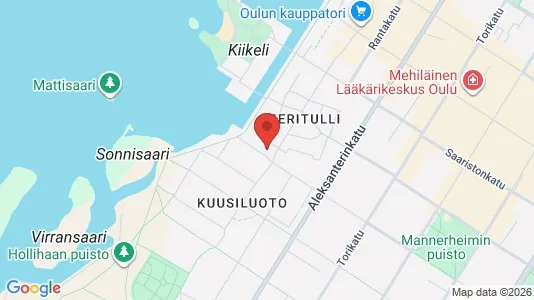 Apartments for rent i Oulu - kort over placeringen