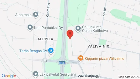 Apartments for rent i Oulu - kort over placeringen