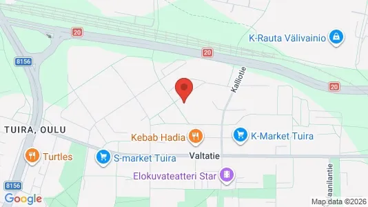 Apartments for rent i Oulu - kort over placeringen