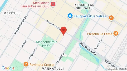 Apartments for rent i Oulu - kort over placeringen