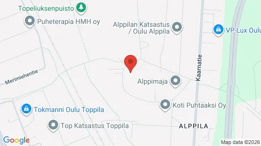 Apartments for rent i Oulu - kort over placeringen
