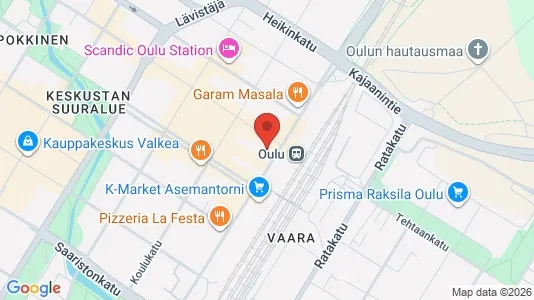 Apartments for rent i Oulu - kort over placeringen