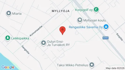 Apartments for rent i Oulu - kort over placeringen