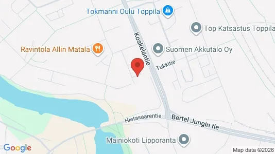Apartments for rent i Oulu - kort over placeringen