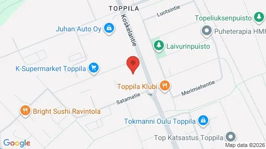 Apartments for rent i Oulu - kort over placeringen