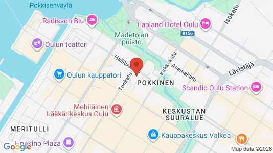 Apartments for rent i Oulu - kort over placeringen