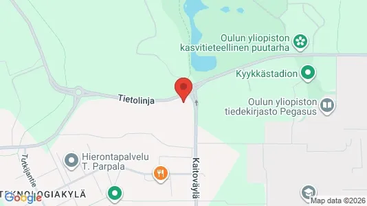 Apartments for rent i Oulu - kort over placeringen