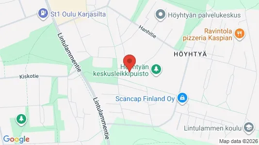 Apartments for rent i Oulu - kort over placeringen