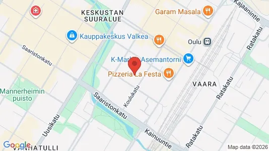 Apartments for rent i Oulu - kort over placeringen