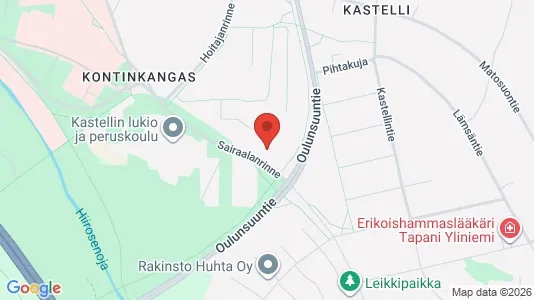 Apartments for rent i Oulu - kort over placeringen