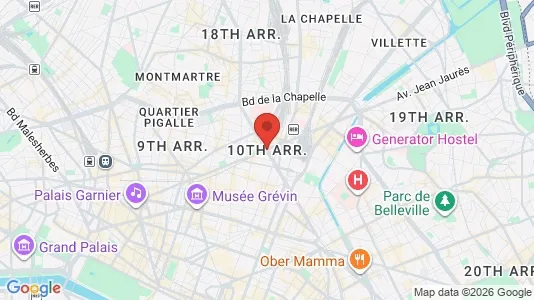 Houses for rent i Paris 10ème arrondissement - kort over placeringen