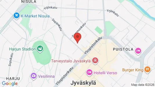 Apartments for rent i Jyväskylä - kort over placeringen