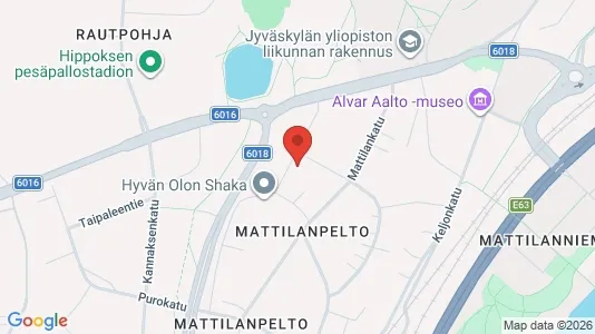 Apartments for rent i Jyväskylä - kort over placeringen