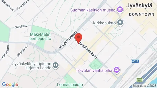 Apartments for rent i Jyväskylä - kort over placeringen