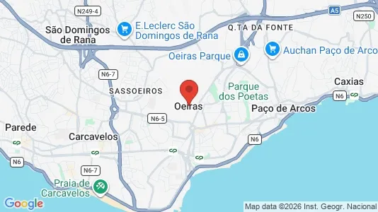 Apartments for rent i Oeiras - kort over placeringen