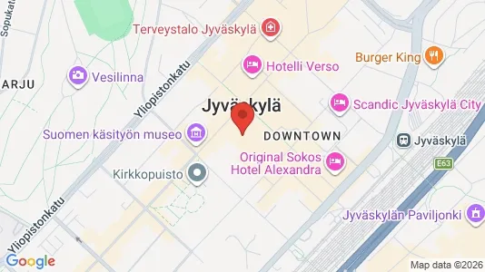 Apartments for rent i Jyväskylä - kort over placeringen
