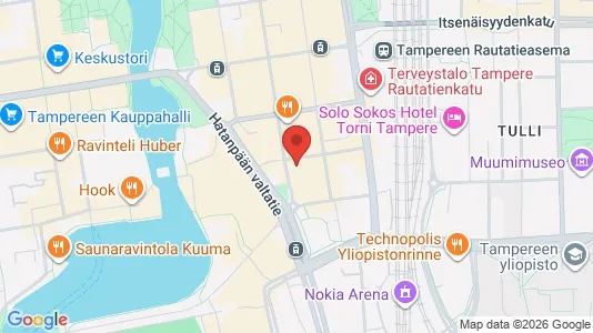 Apartments for rent i Tampere Keskinen - kort over placeringen