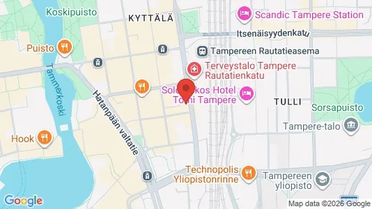Apartments for rent i Tampere Keskinen - kort over placeringen