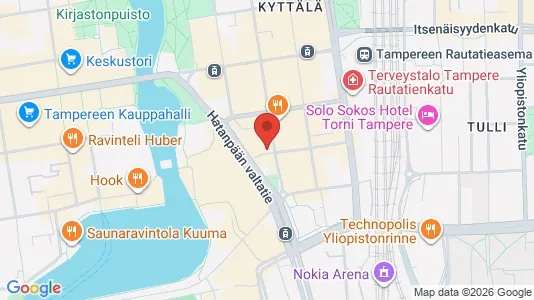 Apartments for rent i Tampere Keskinen - kort over placeringen