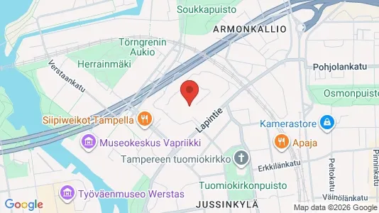 Apartments for rent i Tampere Keskinen - kort over placeringen