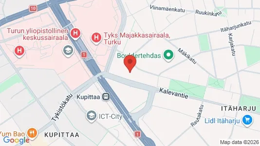 Apartments for rent i Turku - kort over placeringen