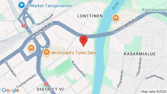 Apartments for rent i Turku - kort over placeringen