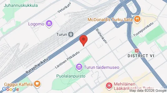 Apartments for rent i Turku - kort over placeringen