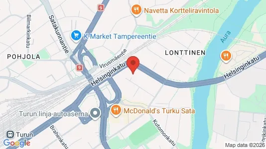 Apartments for rent i Turku - kort over placeringen
