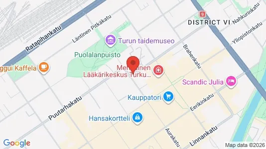 Apartments for rent i Turku - kort over placeringen
