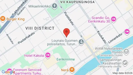 Apartments for rent i Turku - kort over placeringen
