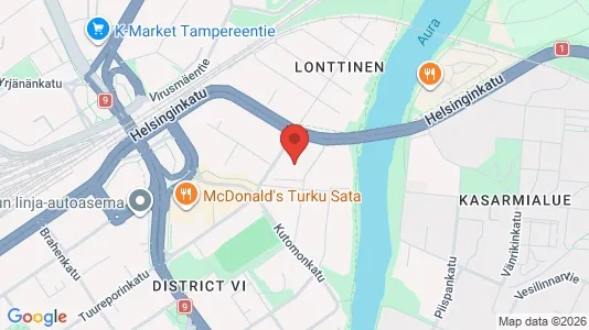 Apartments for rent i Turku - kort over placeringen