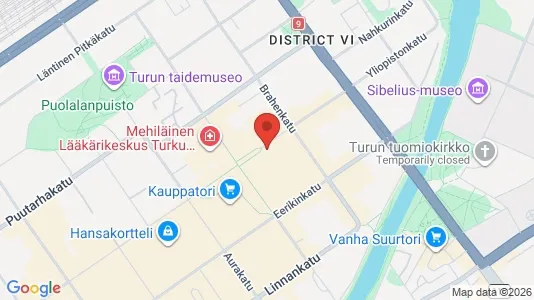 Apartments for rent i Turku - kort over placeringen