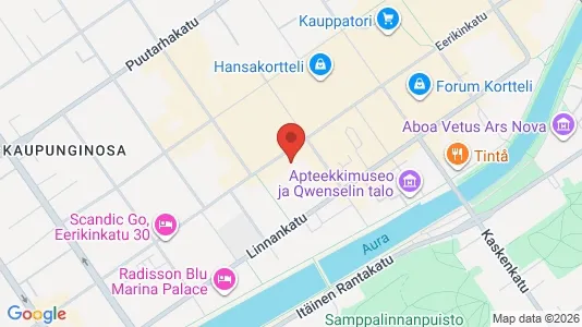 Apartments for rent i Turku - kort over placeringen