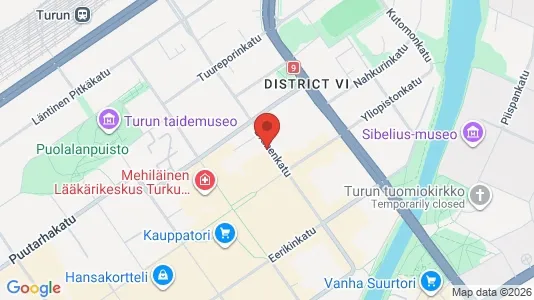 Apartments for rent i Turku - kort over placeringen